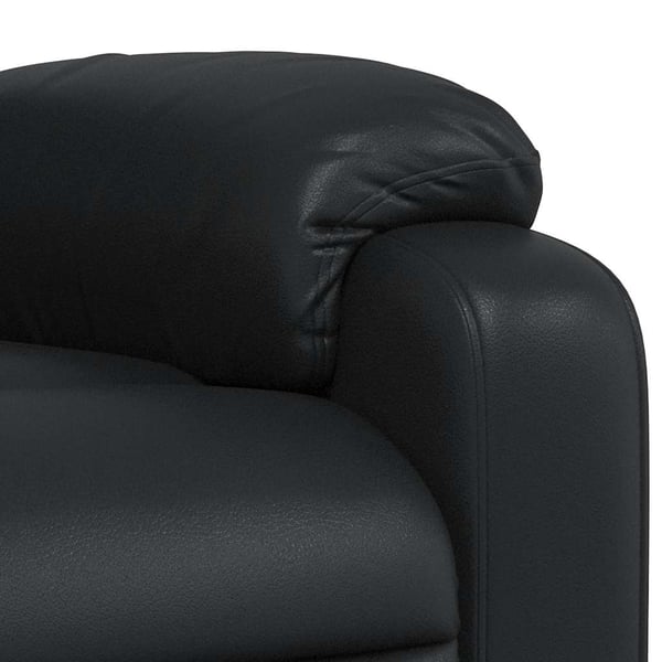 vidaXL Massagefåtölj svart konstläder