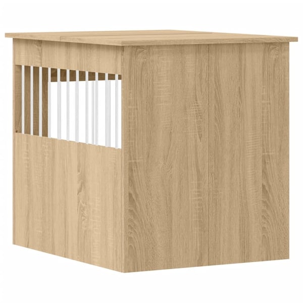 vidaXL hundebur 64,5x80x71 cm konstrueret træ sonoma-eg