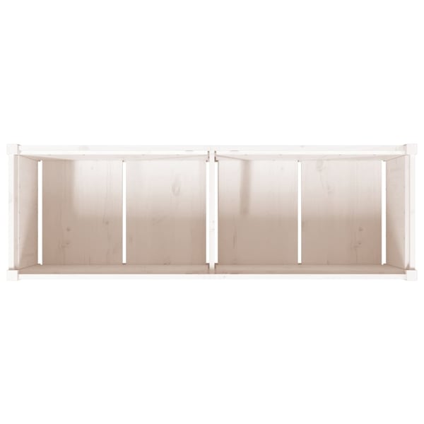 vidaXL plantekasse 150x50x50 cm massivt fyrretræ hvid