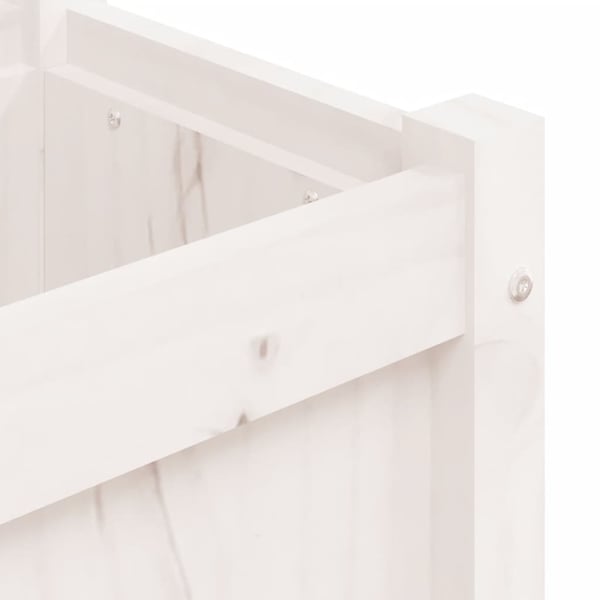 vidaXL plantekasse 180x31x31 cm massivt fyrretræ hvid