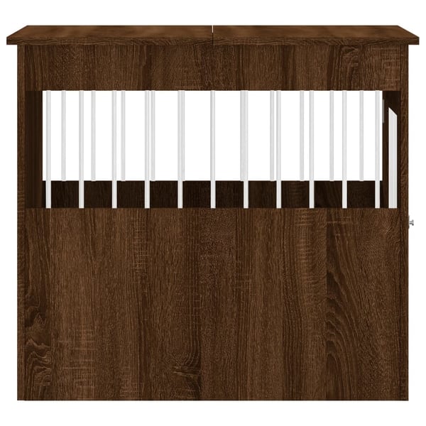 vidaXL hundebur 64,5x80x71 cm konstrueret træ brun egetræsfarve