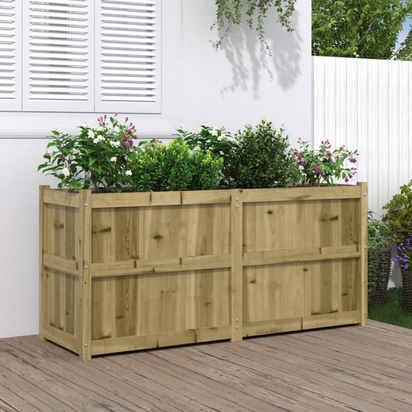 vidaXL Hageplantekasse 150x50x70 cm impregnert furu