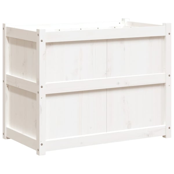 vidaXL plantekasse 90x50x70 cm massivt fyrretræ hvid