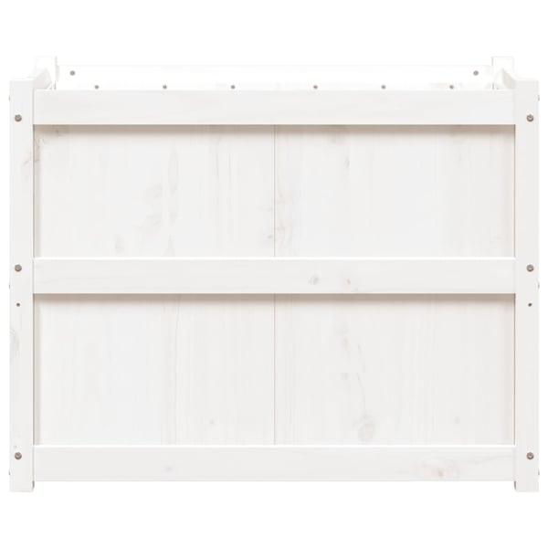 vidaXL plantekasse 90x50x70 cm massivt fyrretræ hvid