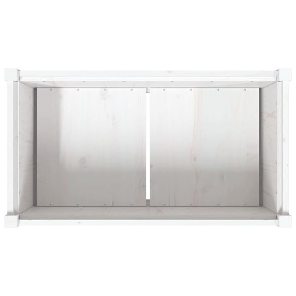 vidaXL plantekasse 90x50x70 cm massivt fyrretræ hvid