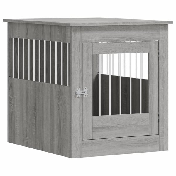vidaXL hundebur 64,5x80x71 cm konstrueret træ grå sonoma-eg