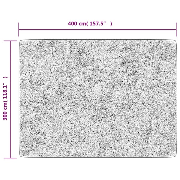 vidaXL gulvtæppe 400x300 cm vaskbart og skridsikkert antracitgrå