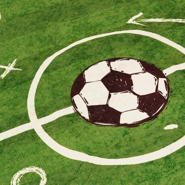 vidaXL Barneteppe grønt 160x230 cm fotballbane vaskbart sklisikkert