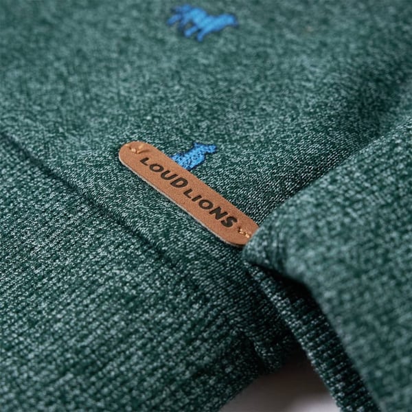 vidaXL Sweatshirt til børn mørkegrønmeleret str. 128