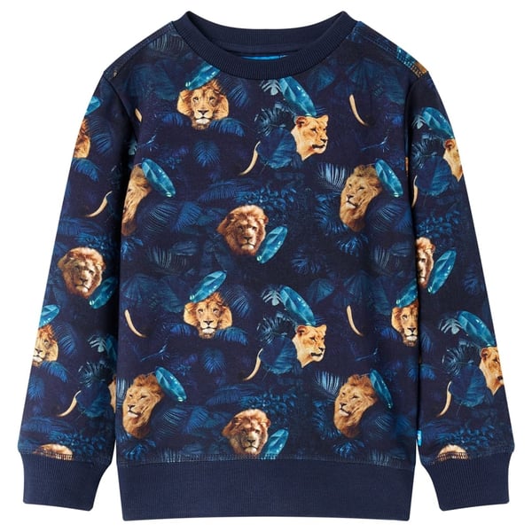 vidaXL Sweatshirt til børn str. 128 marineblå