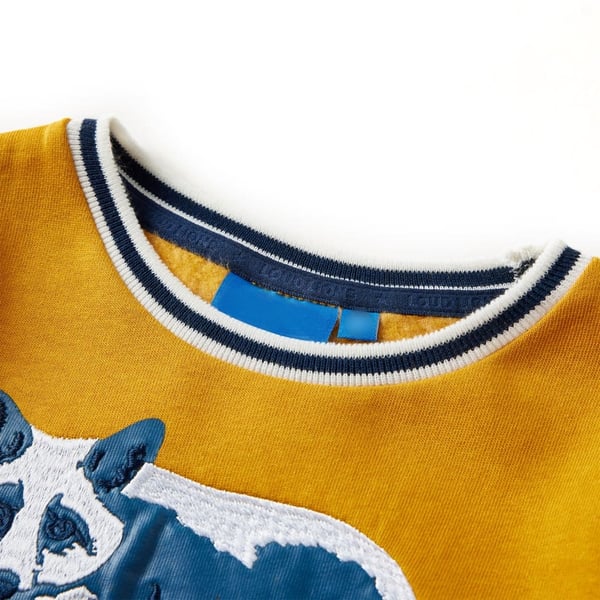 vidaXL Sweatshirt til børn str. 116 okkergul