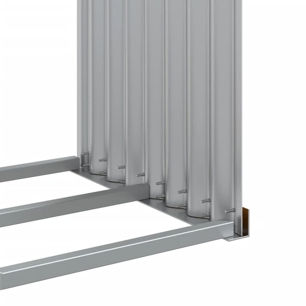 vidaXL brændestativ 120x45x100 cm galvaniseret stål lysebrun