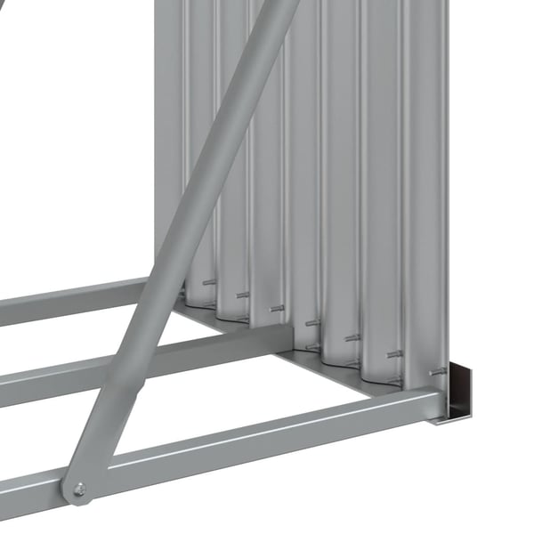 vidaXL brændestativ 234x45x100 cm galvaniseret stål brun