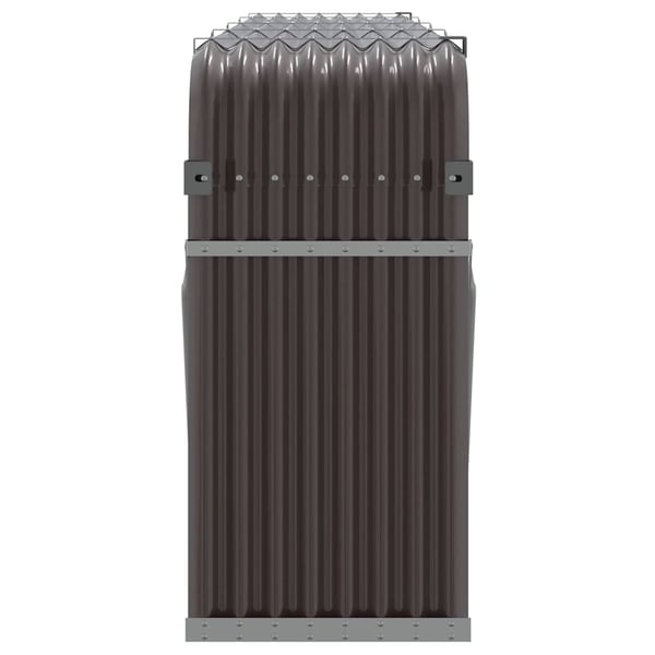 vidaXL brændestativ 300x45x100 cm galvaniseret stål brun