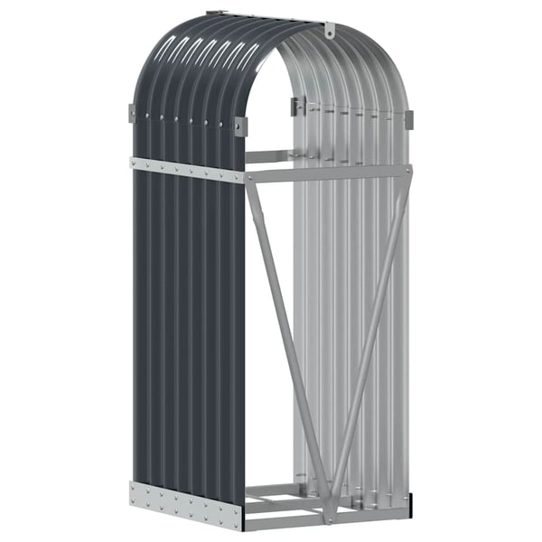 vidaXL brændestativ 40x45x100 cm galvaniseret stål antracitgrå
