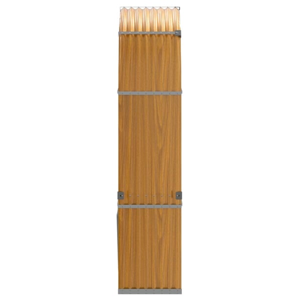 vidaXL brændestativ 120x45x210 cm galvaniseret stål lysebrun