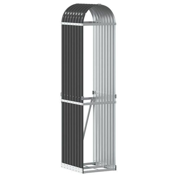 vidaXL brændestativ 40x45x170 cm galvaniseret stål antracitgrå