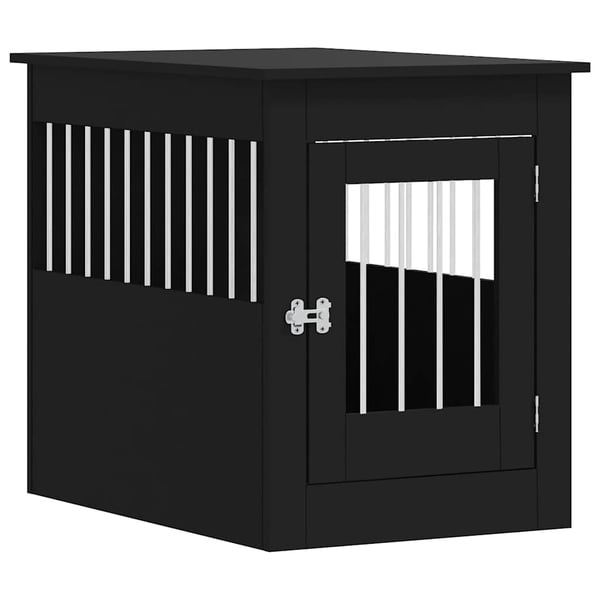 vidaXL hundebur 55x80x68 cm konstrueret træ sort