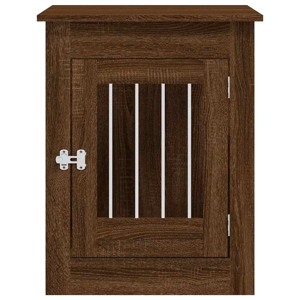 vidaXL hundebur 55x80x68 cm konstrueret træ brun egetræsfarve