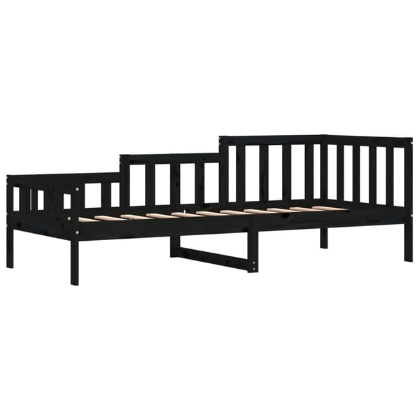 vidaXL Dagseng svart 90x190 cm heltre furu