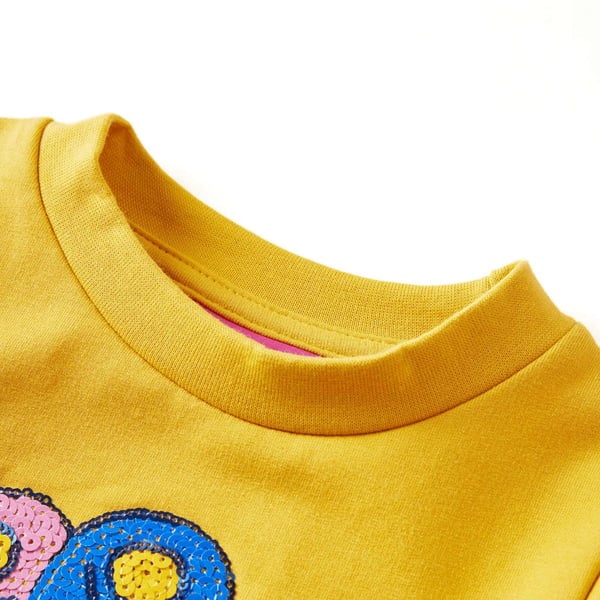 vidaXL Sweatshirt til børn str. 104 okkerfarvet