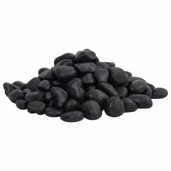 vidaXL polerede småsten 10 kg 2-5 cm sort