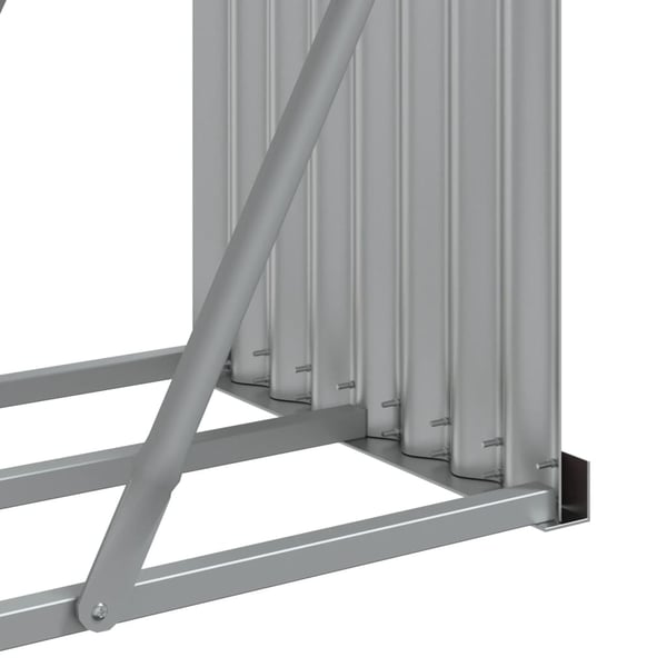 vidaXL brændestativ 180x45x100 cm galvaniseret stål grøn