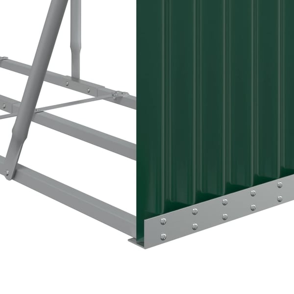 vidaXL brændestativ 300x45x100 cm galvaniseret stål grøn