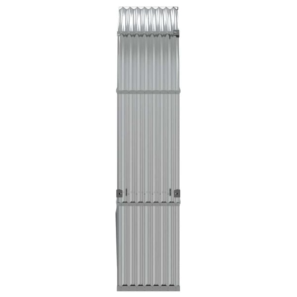 vidaXL Vedställ silver 120x45x210 cm galvaniserat stål