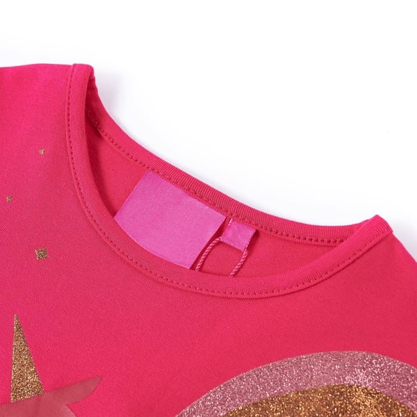 vidaXL Langærmet T-shirt til børn str. 140 pink