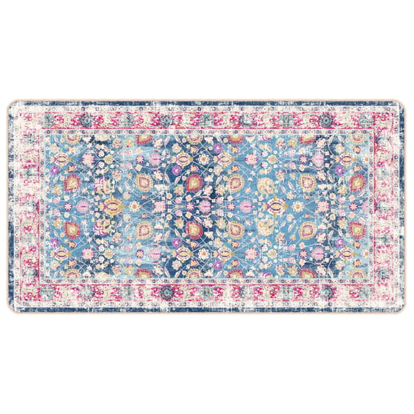 vidaXL Teppe vaskbart flerfarget 80x150 cm sklisikkert