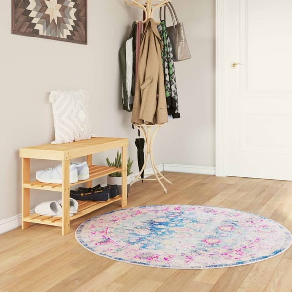 vidaXL Matto pestävä monivärinen Ø 120 cm liukumaton