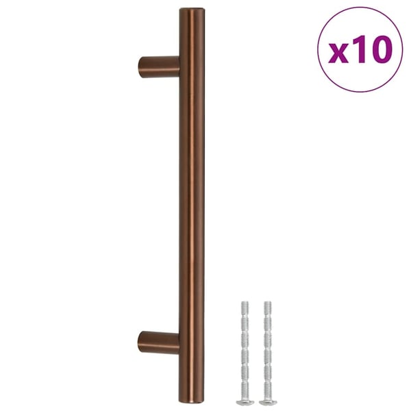 vidaXL skabshåndtag 10 stk. 128 mm rustfrit stål bronzefarvet
