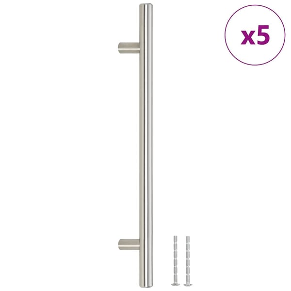 vidaXL skabshåndtag 5 stk. 192 mm rustfrit stål sølvfarvet