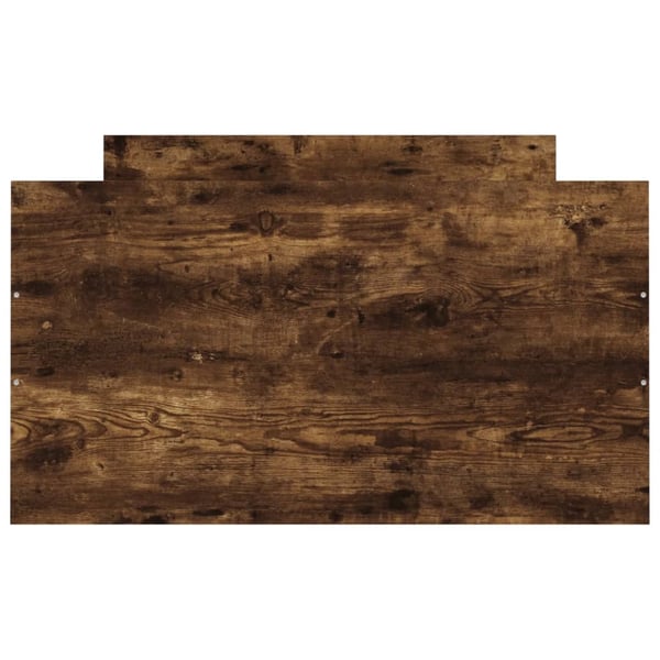 vidaXL Sengeramme med hode- og fotgavl røkt eik 90x190 cm