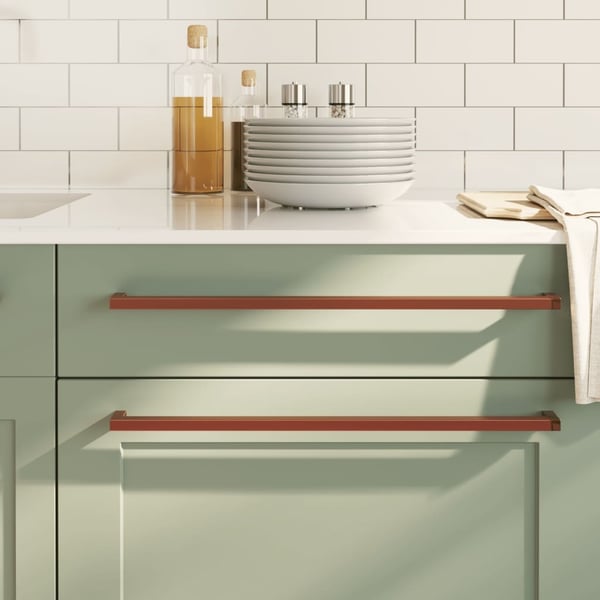 vidaXL skabshåndtag 5 stk. 480 mm rustfrit stål bronzefarvet