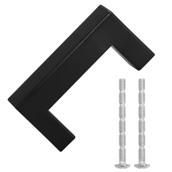 vidaXL Skåphandtag 10 st svart 64 mm rostfritt stål