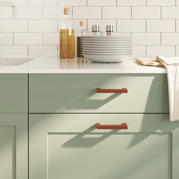 vidaXL skabshåndtag 20 stk. 96 mm rustfrit stål bronzefarvet