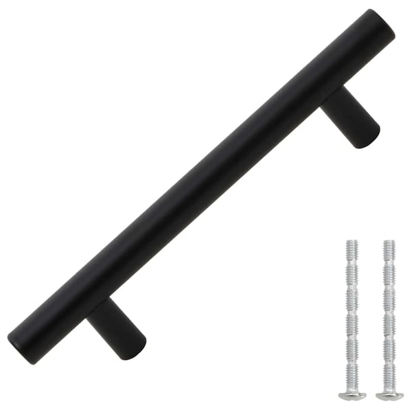 vidaXL Skåphandtag 10 st svart 96 mm rostfritt stål