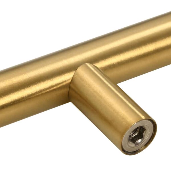 vidaXL skabshåndtag 10 stk. 128 mm rustfrit stål guldfarvet