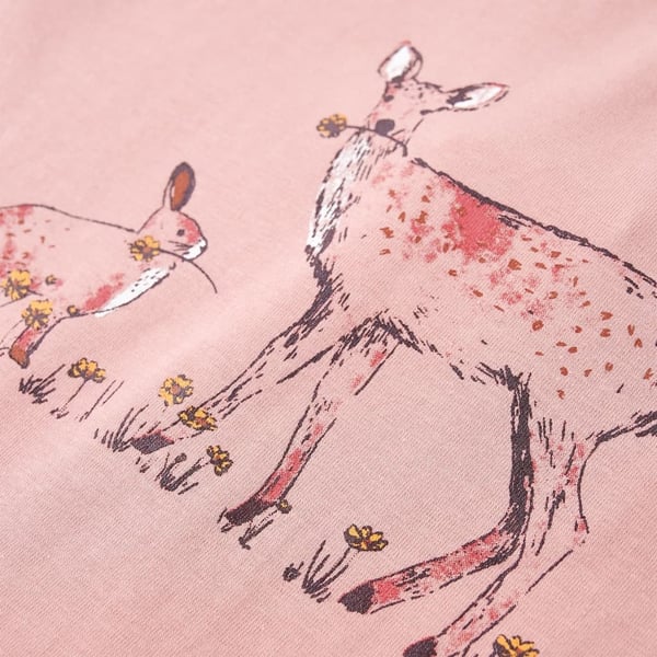 vidaXL T-skjorte for barn med lange ermer rosa 128