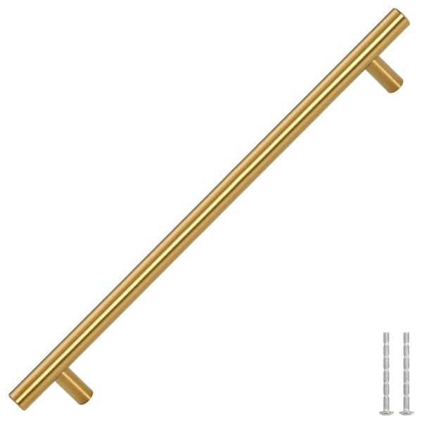 vidaXL skabshåndtag 5 stk. 224 mm rustfrit stål guldfarvet