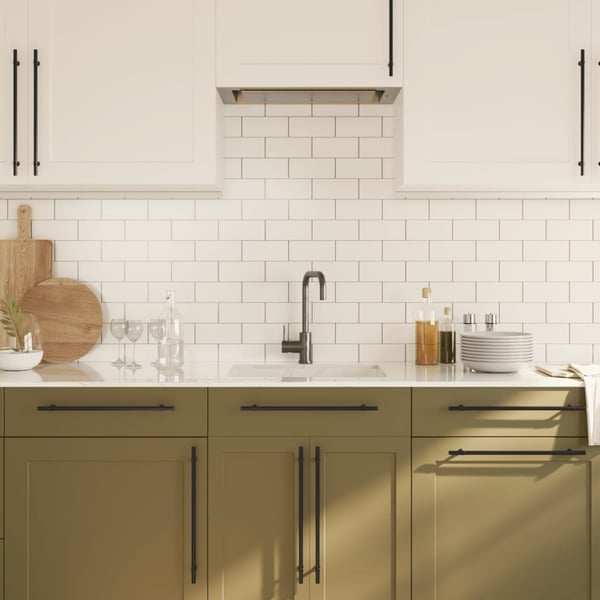 vidaXL Skåphandtag 5 st svart 320 mm rostfritt stål
