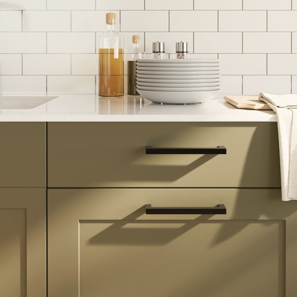 vidaXL Skåphandtag 10 st svart 160 mm rostfritt stål