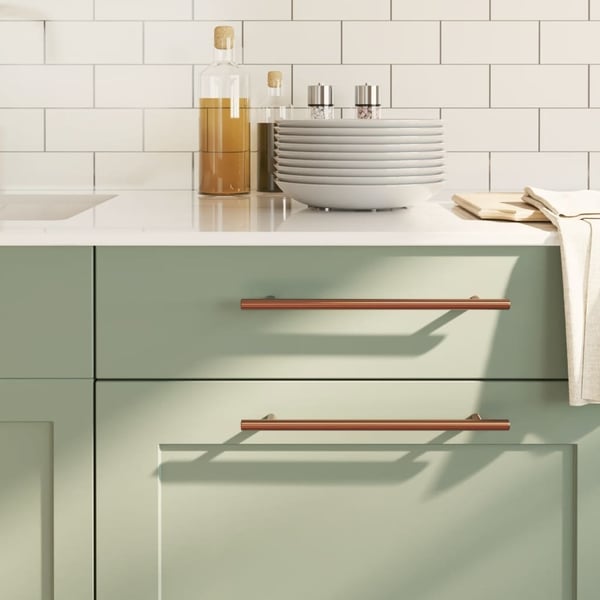 vidaXL skabshåndtag 5 stk. 224 mm rustfrit stål bronzefarvet