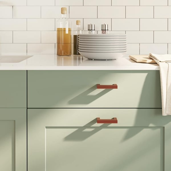 vidaXL skabshåndtag 10 stk. 64 mm rustfrit stål bronzefarvet
