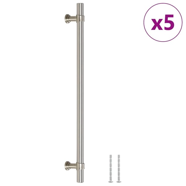 vidaXL skabshåndtag 5 stk. 224 mm rustfrit stål sølvfarvet