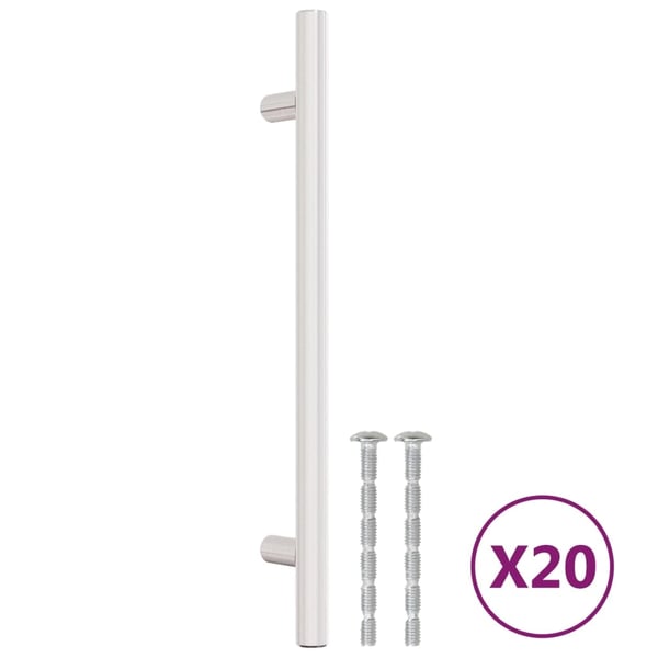 vidaXL skabshåndtag 20 stk. 160 mm rustfrit stål sølvfarvet