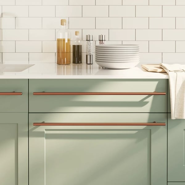 vidaXL skabshåndtag 20 stk. 480 mm rustfrit stål bronzefarvet