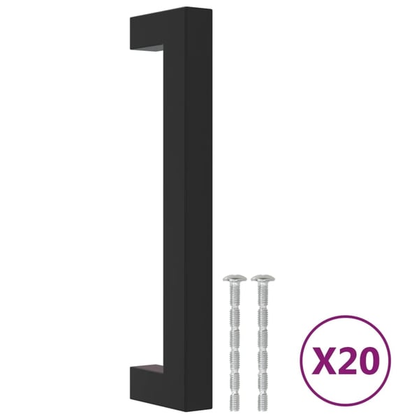 vidaXL Skåphandtag 20 st svart 128 mm rostfritt stål